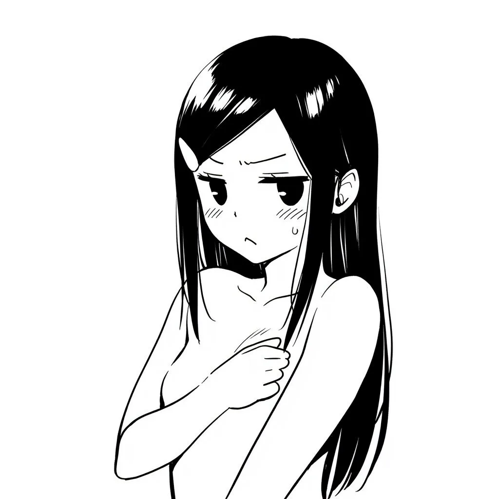 可愛すぎる女子は温泉で手ブラでジト目