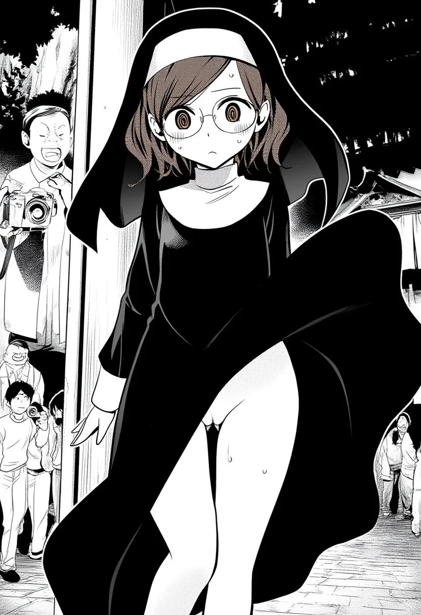 可愛いシスターはノーパンで撮影されている
