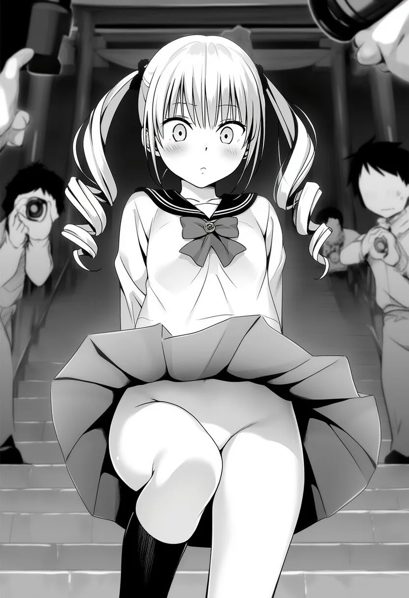 ツインテ女子はノーパンで撮影されている